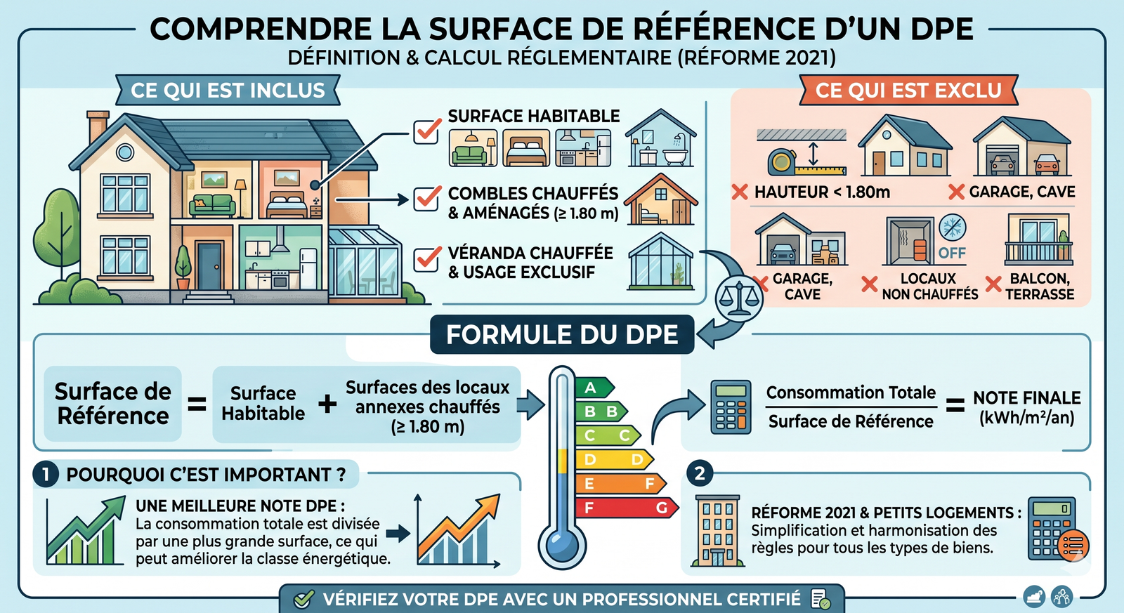 Surface de référence pour les DPE
